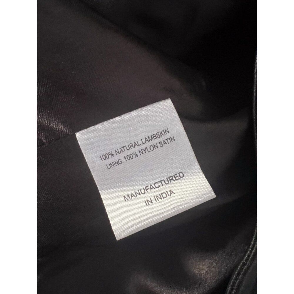 Free People Nigel Preston Chain Embellished Biker Jacket Leather - Picture 11 of 14